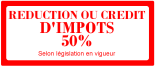 Nos prestations autorisent une réduction ou un crédit d'impôts de 50% suivant la législation en vigueur